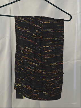Women's Multiples maxi skirt 3X Black Yellow Patterned plus size fall cozy